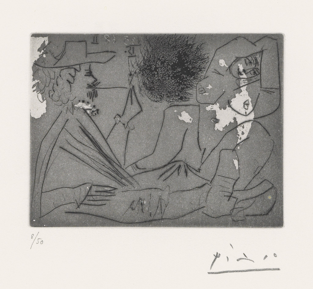 Appraisal: PABLO PICASSO Series Etching x mm x inches full margins