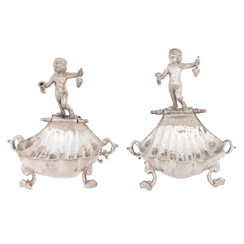 Appraisal: A pair of Dutch silver figural novelty salt cellars in