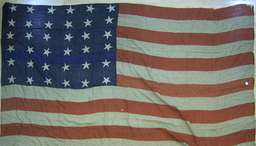 Appraisal: Three early United States flags