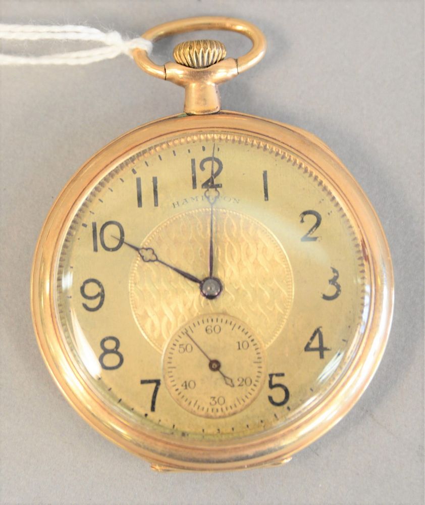 Appraisal: K Hamilton open face pocket face watch mm K Hamilton