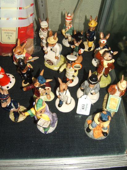 Appraisal: A collection of Bunnykins figures based on various vocations including