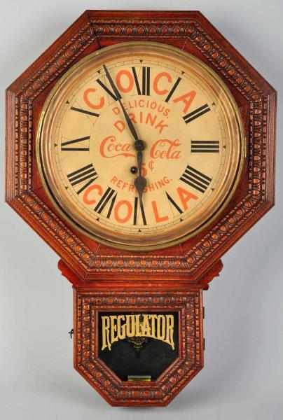 Appraisal: Coca-Cola Ingraham Octagonal Clock to Nice overall appearance Complete with