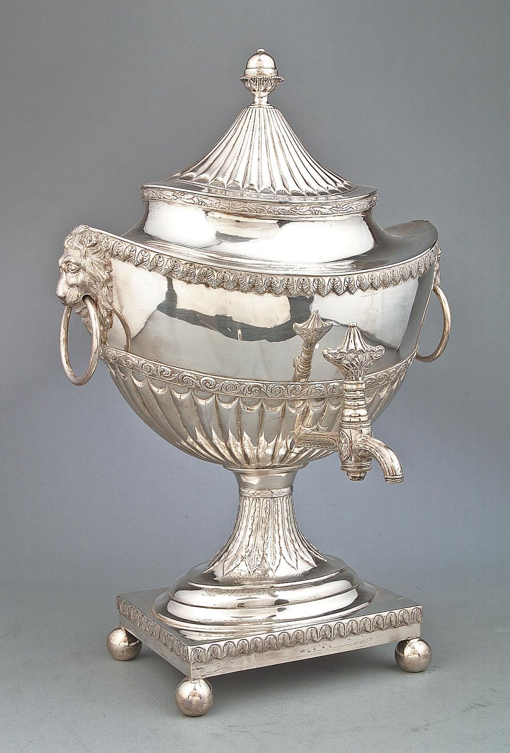 Appraisal: Fine Scottish George III Sterling Silver Hot Water Urn W