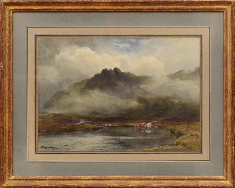 Appraisal: WYCLIFFE EGGINGTON - CREAG MHOR ARISAIG Watercolor on paper signed