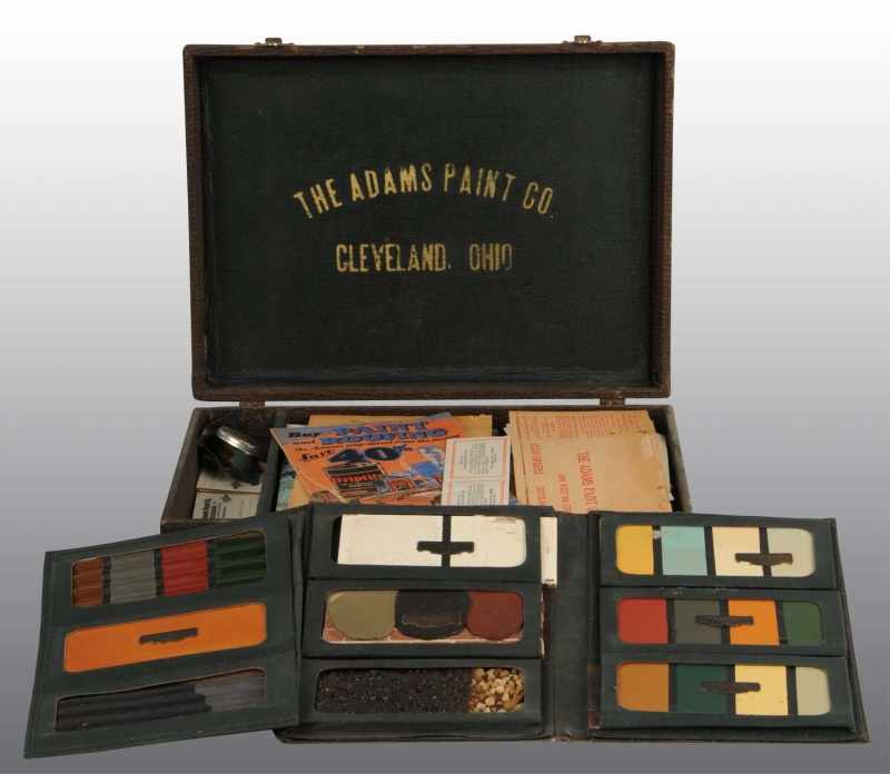 Appraisal: Adam Paint Co Salesman Sample Case Description Nice small suitcase