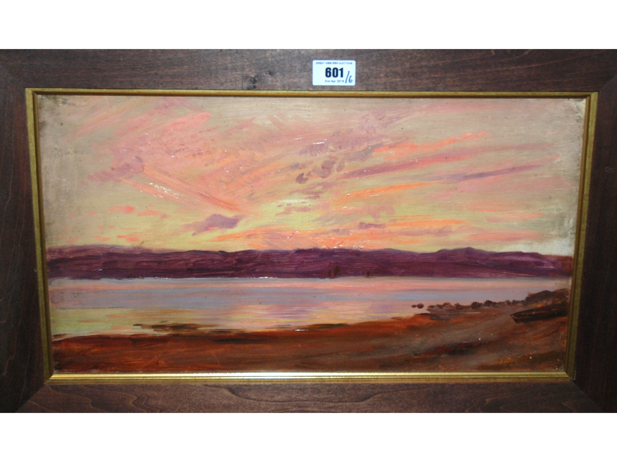 Appraisal: ROBERT CREE CRAWFORD West Coast Sunset signed and dated and