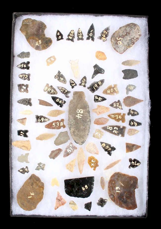 Appraisal: Native American Indian Arrowheads Artifacts Offered for sale in this