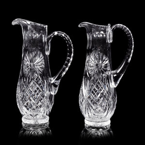 Appraisal: A Pair of Waterford Cut Glass Pitchers Height inches Property