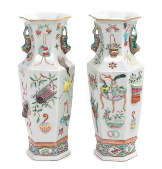 Appraisal: Sale Lot A Pair of Chinese Famille Rose Porcelain Vases