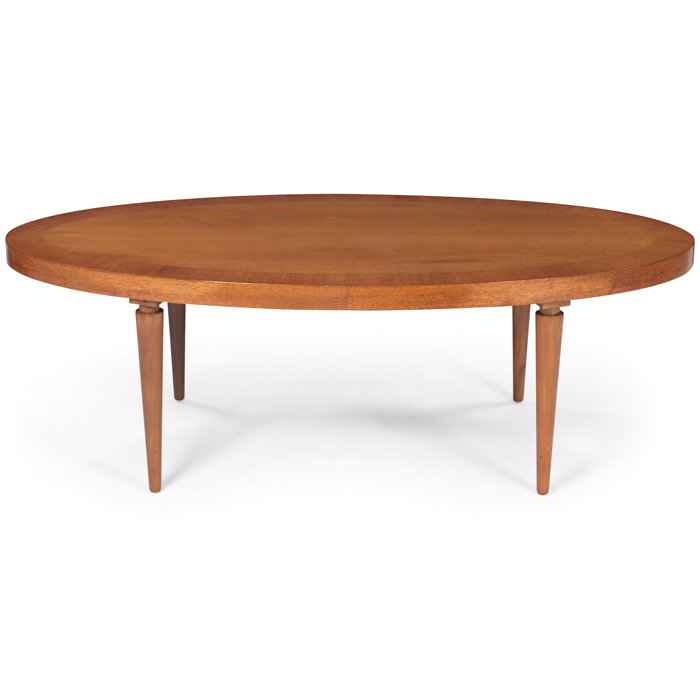 Appraisal: T H Robsjohn-Gibbings coffee table by Widdicomb elliptical top over