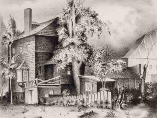 Appraisal: TWO AMERICAN PENCIL SIGNED LITHOGRAPHS CIRCA Victoria Ebbels Hutson Huntley