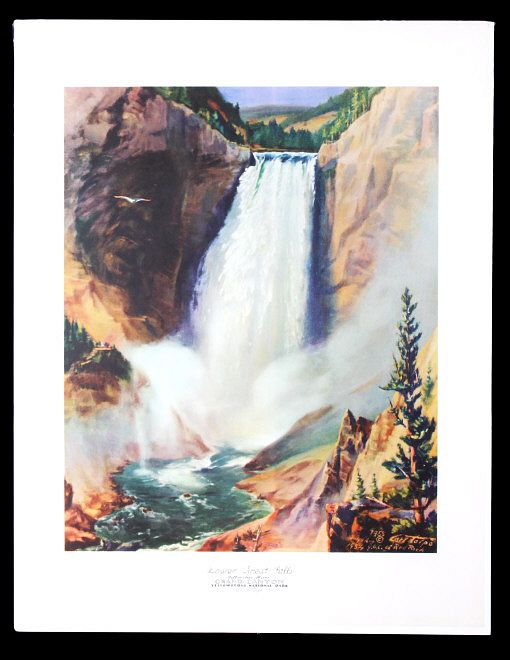 Appraisal: Carl Tolpo Yellowstone Park c Litho's The lot features a