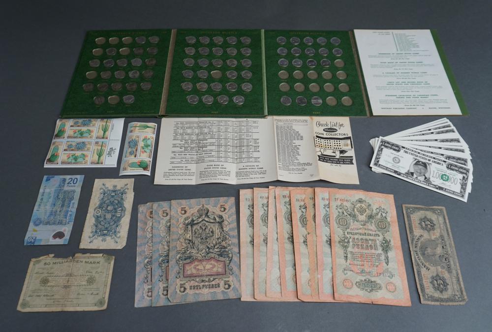 Appraisal: Collection of International Currency and One Volume of Jefferson Nickels