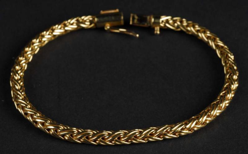 Appraisal: Tiffany K Y Gold Rope Bracelet Condition Excellent - Near