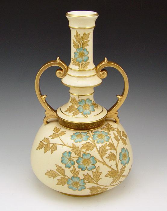 Appraisal: LARGE FAIENCE MFG GILDED VASE Faience Manufacturing Co The mark