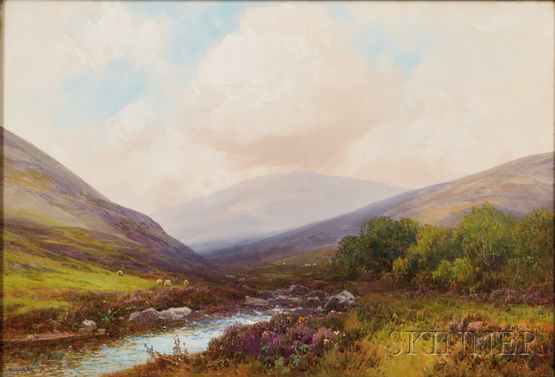 Appraisal: Frederick John Widgery British - View of the Highlands Signed