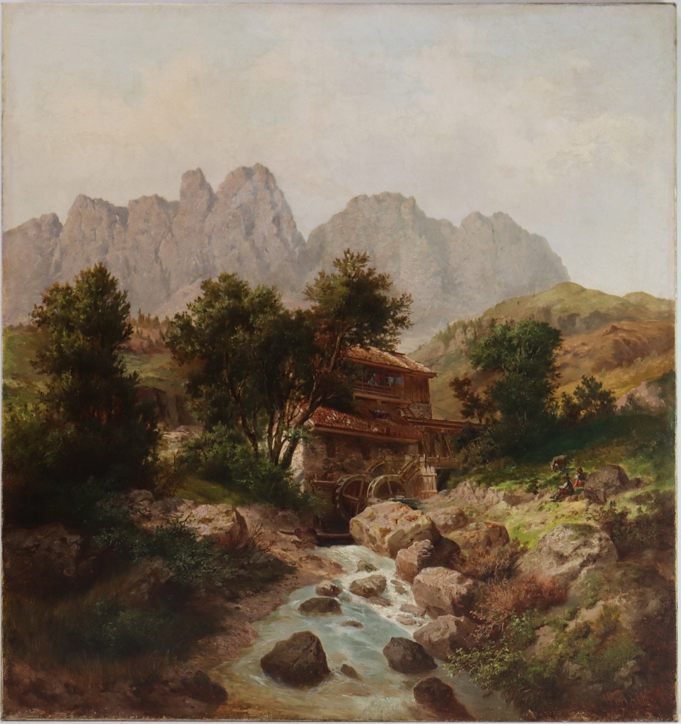 Appraisal: WALDEMAR KNOLL GERMAN - The mill in the Kaiser valley