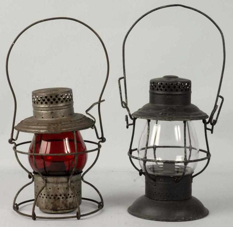 Appraisal: Lot of Railroad Lanterns Description Includes one with red globe