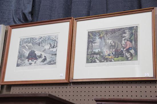 Appraisal: TWO CURRIER AND IVES PRINTS Both medium folios ''The Life