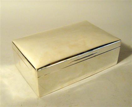 Appraisal: Edwardian sterling silver cigar boxjoseph braham london