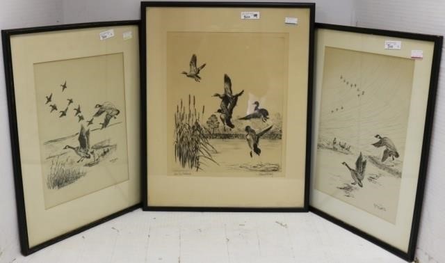 Appraisal: ETCHINGS ONE BY RICHARD E BISHOP TITLED LAKE ERIE MALLARDS