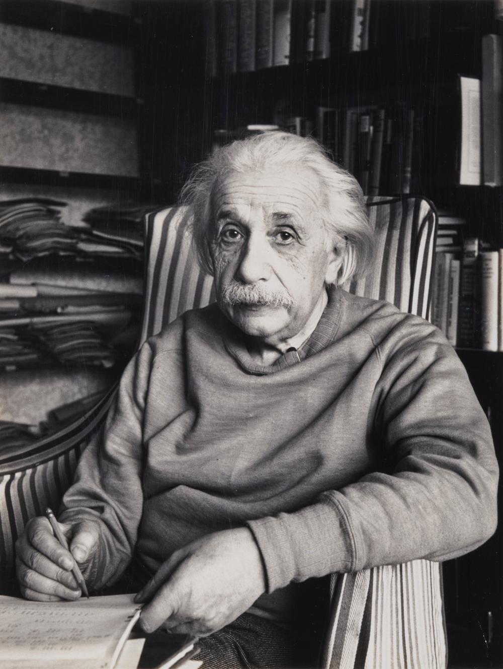 Appraisal: ALFRED EISENSTAEDT American - Albert Einstein gelatin silver print executed