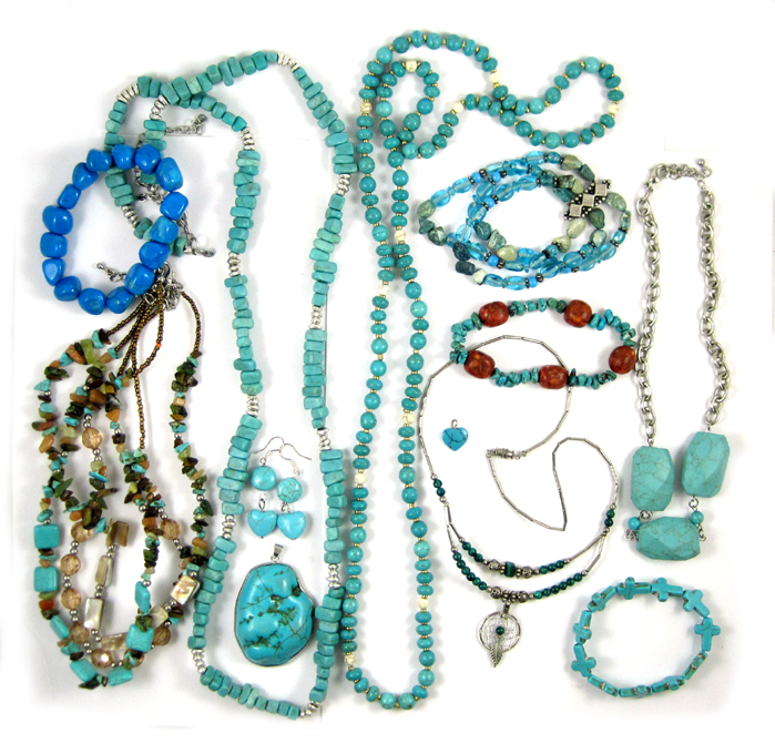 Appraisal: COLLECTION OF THIRTEEN ARTICLES OF JEWELRY including five necklaces four