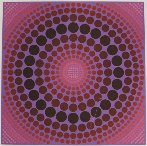 Appraisal: VICTOR VASARELY SERIGRAPH printed in colors Hungarian French - Geometrics