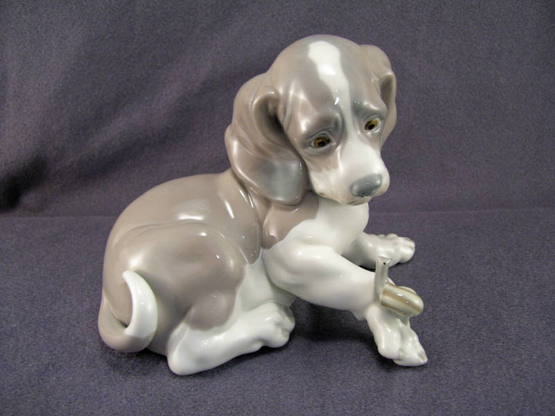 Appraisal: Lladro Porcelain Puppy Figure Porcelain puppy figurine with a startled