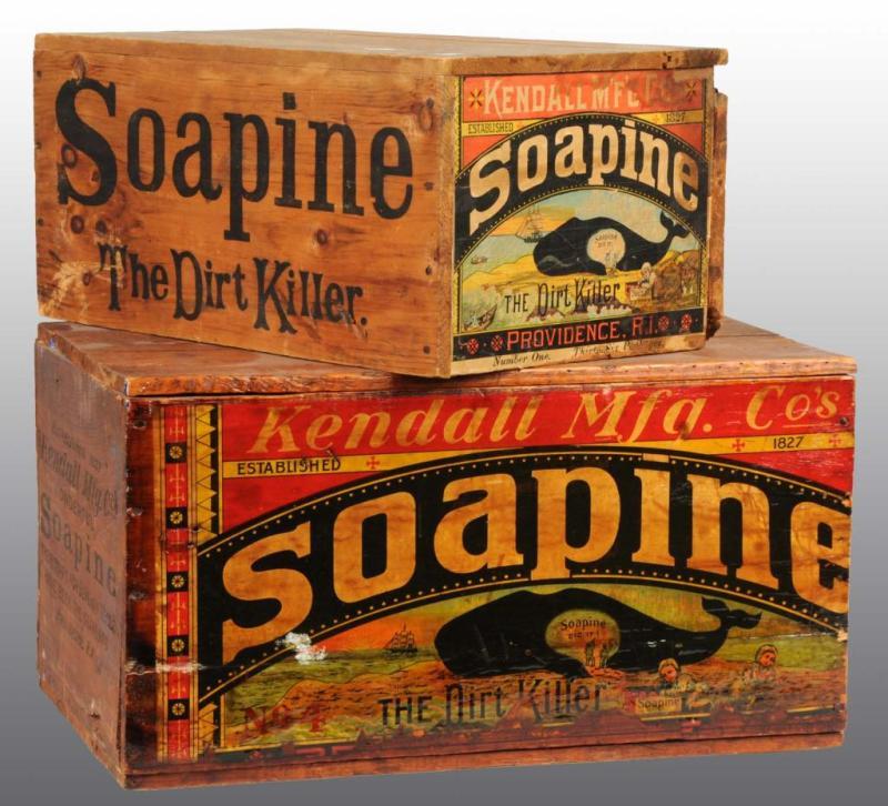 Appraisal: Lot of Soapine Soap Crates Description Both have paper label