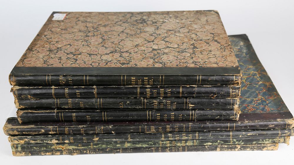 Appraisal: Group of Bound Volumes of Whalemen s Shipping List and