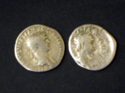 Appraisal: TWO TRAJAN DENARII both provincial coins one of Cappadocia standard