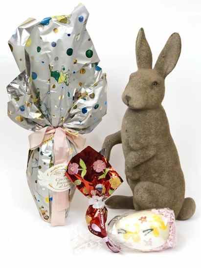 Appraisal: A selection of Easter objects including one large candy container