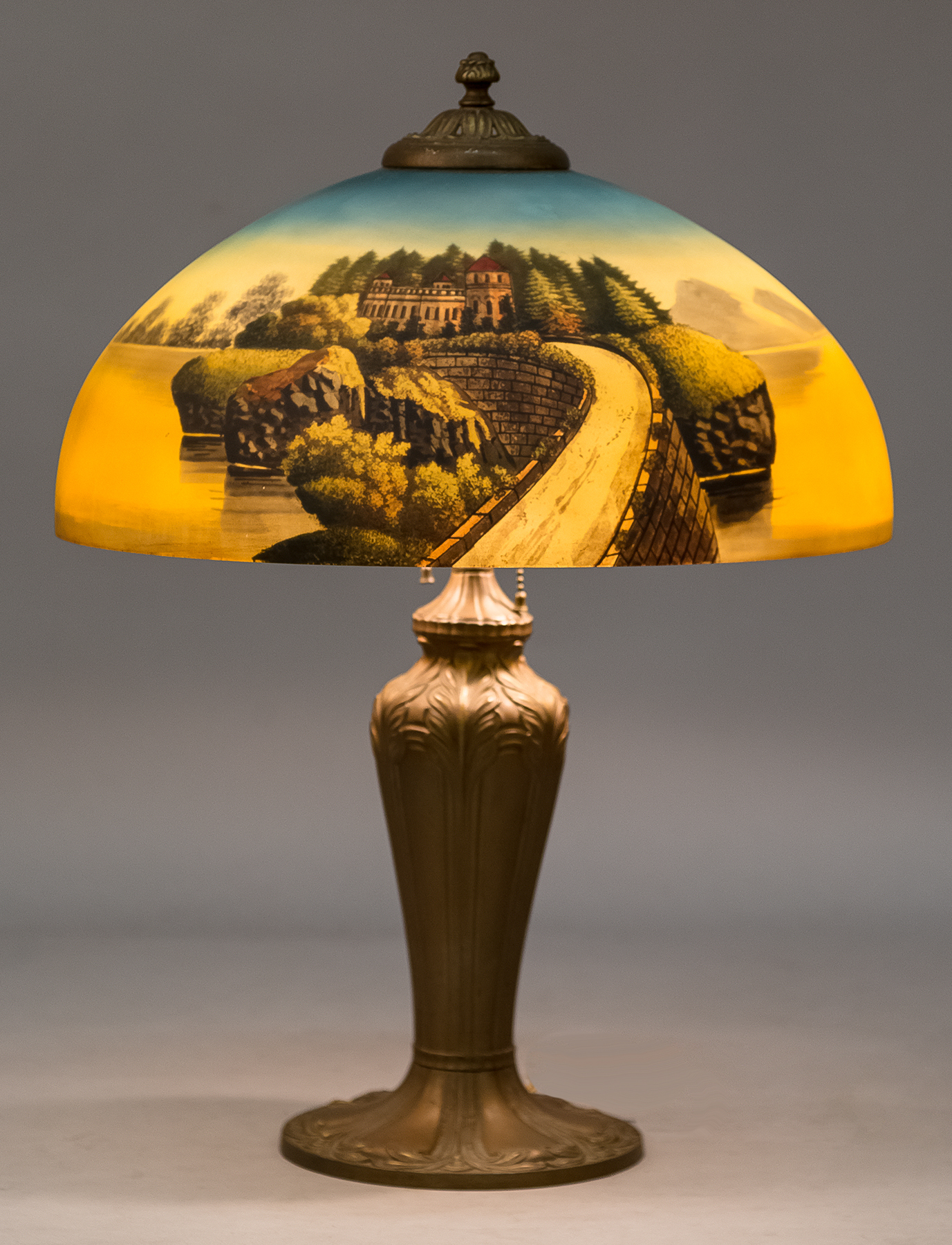 Appraisal: Phoenix Reverse Painted Table Lamp