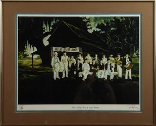 Appraisal: George Rodrigue - Breaux Bridge Band lithograph pen numbered l