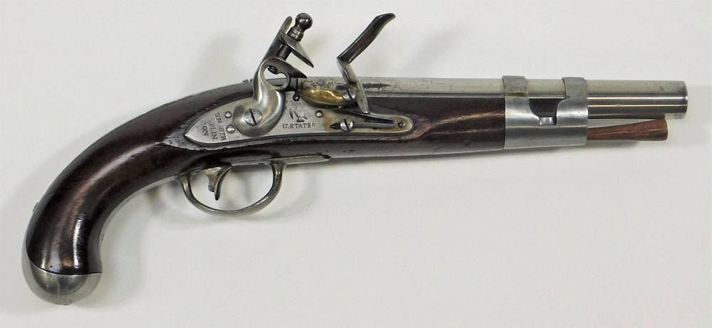 Appraisal: Model Flat Lock Flintlock Pistol United States C - bore