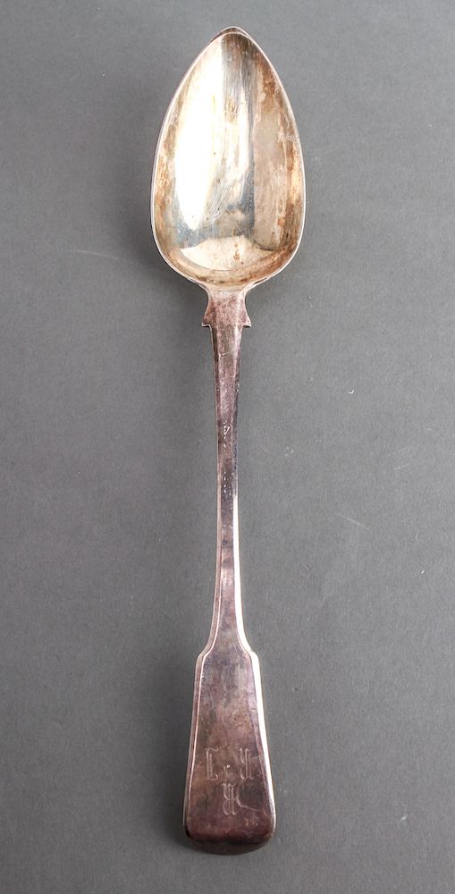 Appraisal: John Lias English Silver Serving Spoon th C John Lias