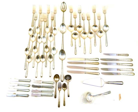 Appraisal: STERLING Towle Candlelight flatware and serving pieces sixty-six pieces pie