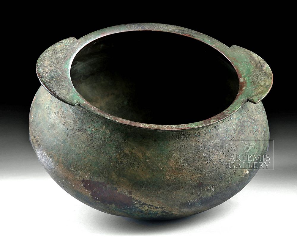 Appraisal: Huge Parthian Sasanian Bronze Cauldron Originally Listed At Ancient Near