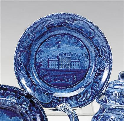 Appraisal: Historical blue transferware plate enoch wood and sons burslem early