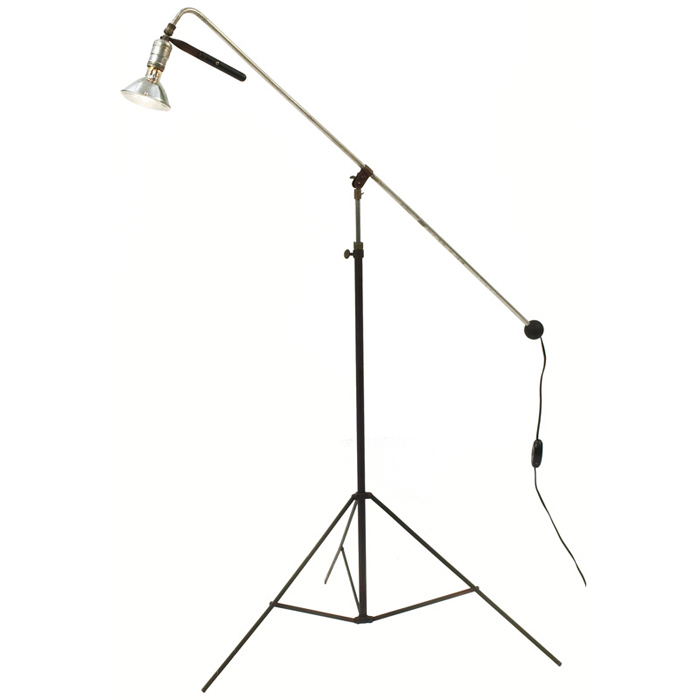 Appraisal: Roland Smith Victor floor lamp c collapsible metal base supports