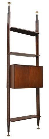 Appraisal: Italian mid-century modern teak modular wall unit bookcase c s