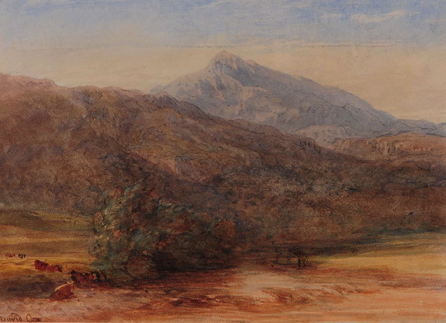 Appraisal: DAVID COX - 'Moel Sibadon North Wales' signed watercolour x