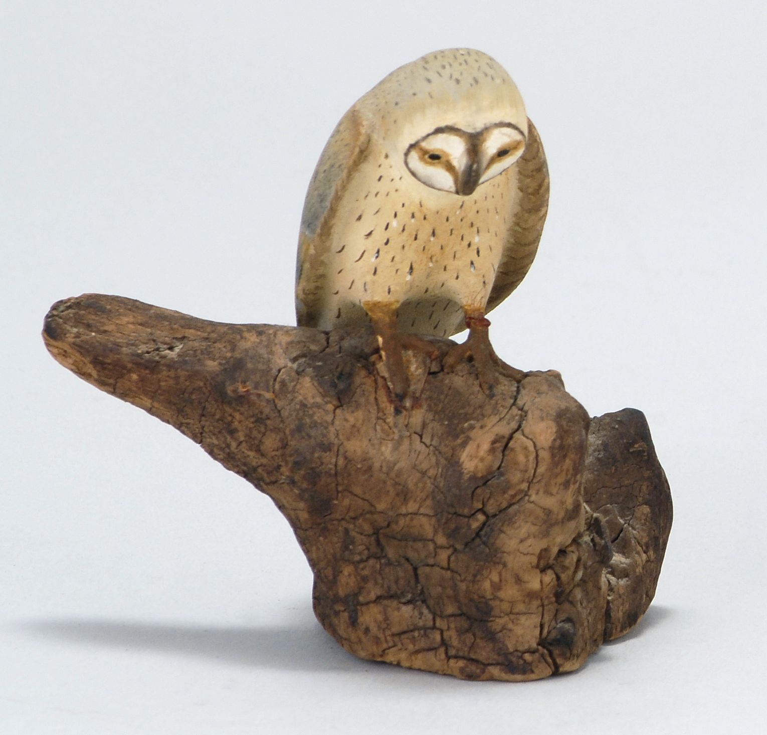 Appraisal: MINIATURE BARN OWL By Harold Gibbs of Barrington Rhode Island