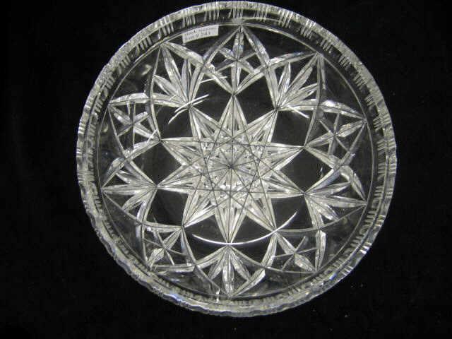 Appraisal: Cut Crystal Bowl star center diameter deep excellent