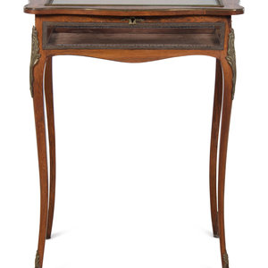 Appraisal: A Louis XV Style Gilt Metal Mounted Rosewood and Marquetry