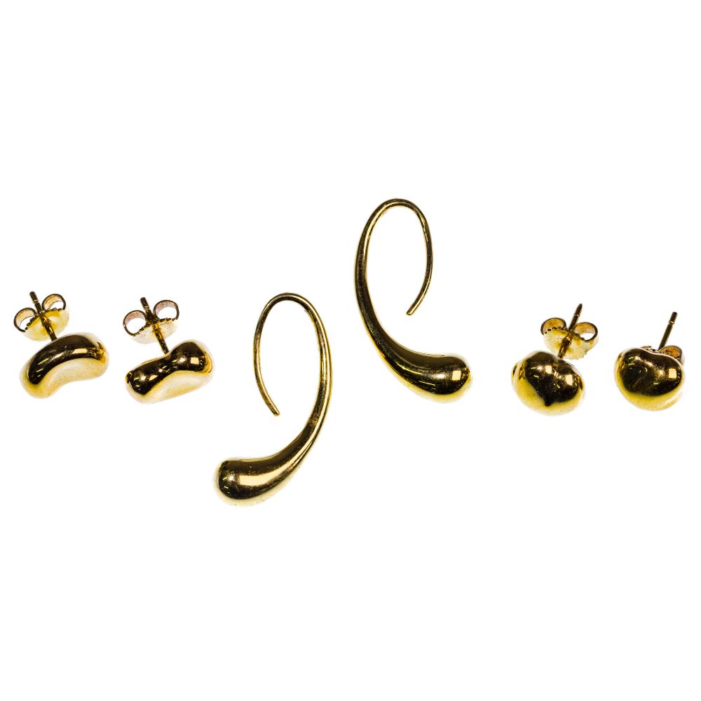 Appraisal: ELSA PERETTI FOR TIFFANY CO K YELLOW GOLD PIERCED EARRING