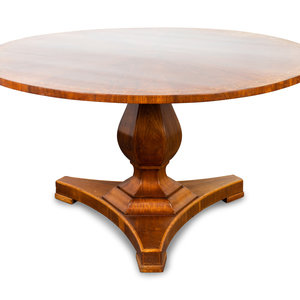 Appraisal: A Regency Style Inlaid Mahogany Tilt-Top Center Table EARLY TH