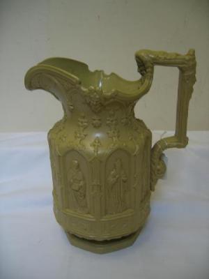 Appraisal: A VICTORIAN RELIEF MOULDED JUG of baluster form moulded with