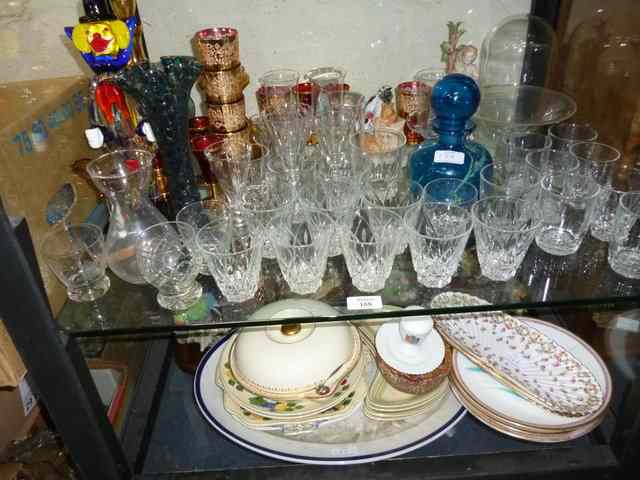 Appraisal: A QUANTITY OF CHINA AND GLASS to include a blue